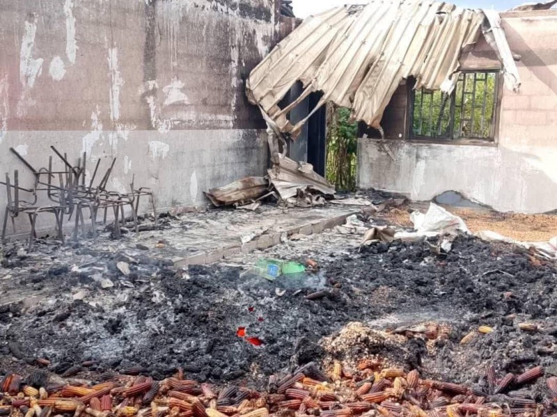 Voici ce qui reste de la maison de la commerçante Natogoman Dembélé, entièrement ravagée par les flammes au quartier Liberté. (Ph: Dr)