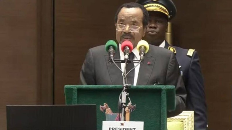  Paul Biya lors de sa prestation de serment pour un huitième mandat, le 6 novembre 2025 à Yaoundé. © CRTV 