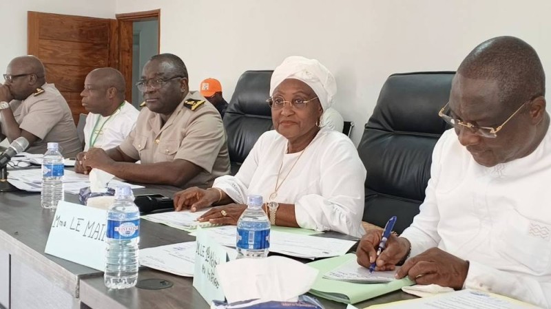 Mme le Maire de Gbeleban au cours du dernier Conseil municipal
