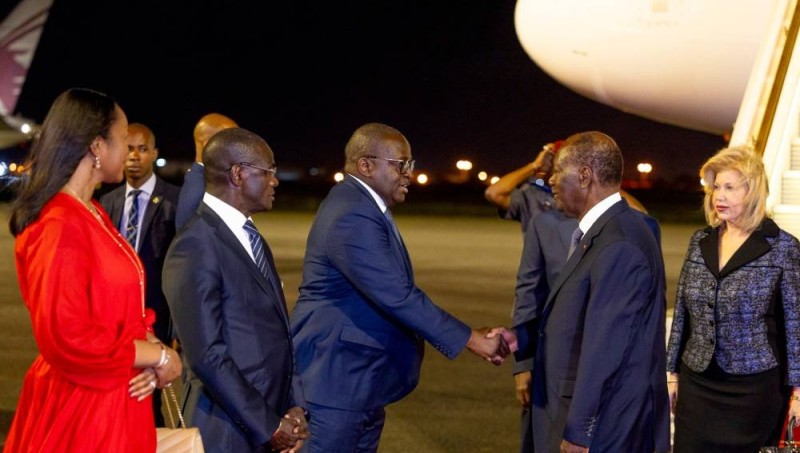 L'arrivée du Président Ouattara