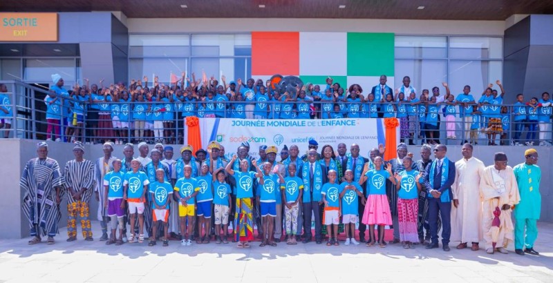 Les enfants ont pu participer à des concours à l’occasion de cette célébration à l’aéroport de Korhogo. (Photo. Dr)
