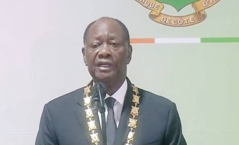 Le Président de la République, Alassane Ouattara, après sa prestation de serment. (Ph: Dr)