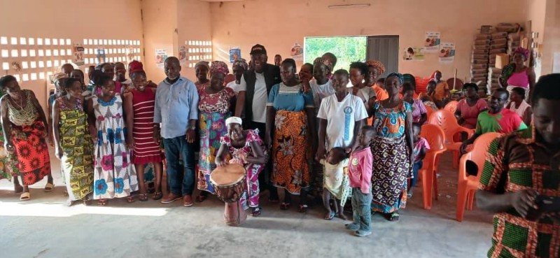 Le Colonel Yao Marcel, fils de la Région, au cours de la tournée de mobilisation