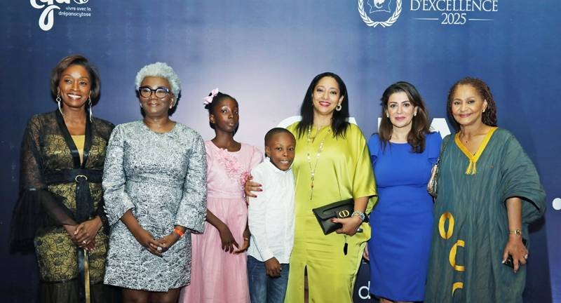 La présidente de la Fondation Lya, Dr Myriam Kadio-Morokro (2e à partir de la gauche), a traduit sa gratitude à la communauté libanaise pour son appui à ses activités en faveur des enfants malades. (Ph: Dr)
