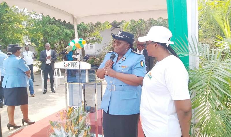 La directrice du FPPN, le commissaire divisionnaire de police Coulibaly épouse Koffi Aminata, insistant sur les acquis. (Ph: DGPN)