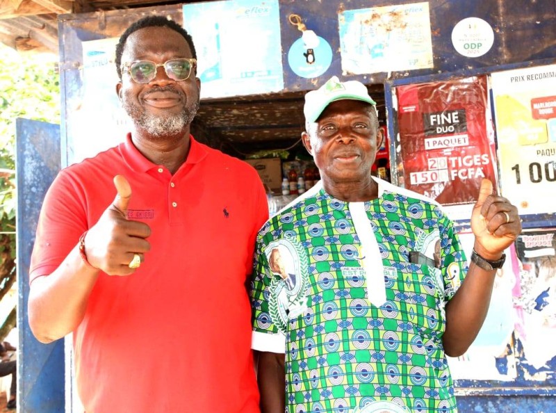 Ekissi Huberson Evaristho veut être le vrai porte-parole des populations d’Azaguié. (Ph: Poro Dagnogo)