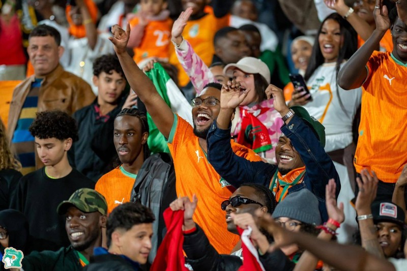 La délivrance pour les supporters ivoiriens après le but de la victoire inscrit par Bazoumana Touré