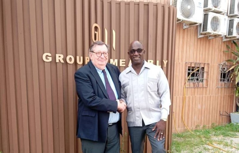 Le président  du Groupe MÉAMBLY Holding et Pr Courcelle