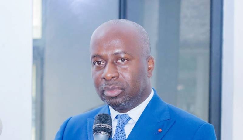 Jean-Louis Moulot, maire de Grand-Bassam, lors de la présentation du rapport diagnostic territorial. (Ph: Dr)