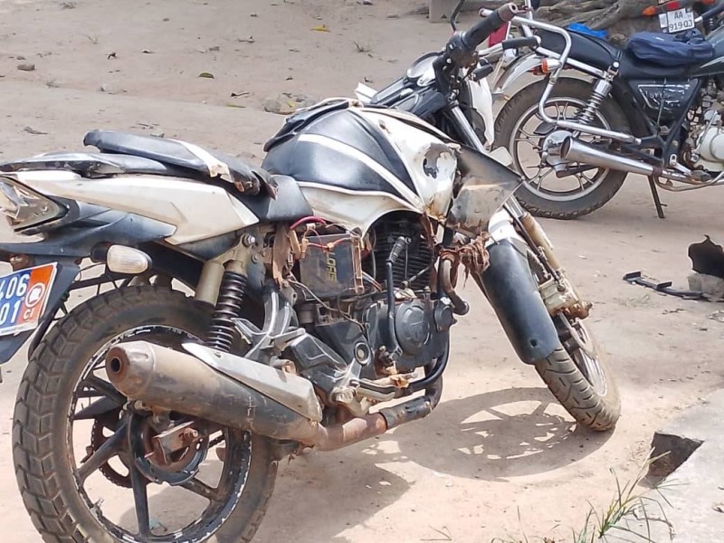 Une des motos impliquée dans l'accident mortel. (Ph: Dr)