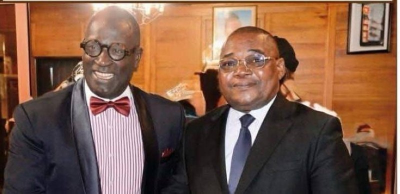 Evariste Méambly et leministre Serey Doh Célestin