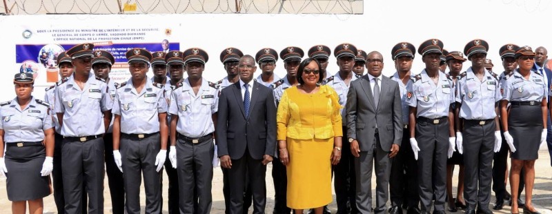 Anne Ouloto et Vagondo Diomandé saluent l’engagement des pompiers civils