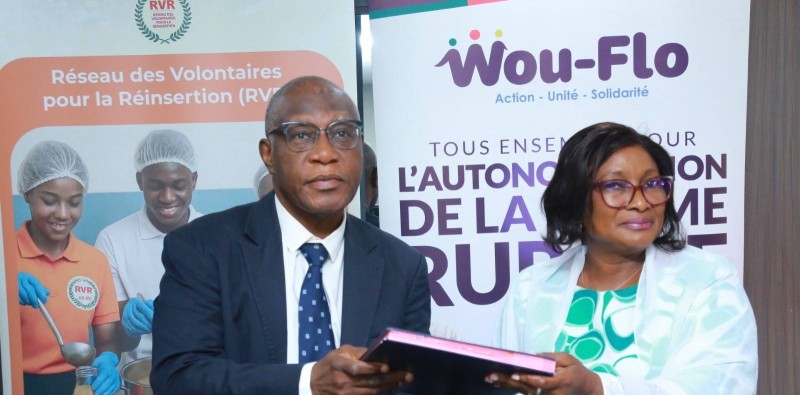 Aminata Vagondo, présidente de l’ONG Wou-Flo, et Yacouba Ouattara, vice-président international du RVR,