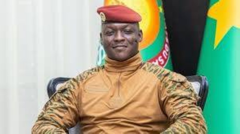  Le capitaine Ibrahim Traoré, chef de la junte au pouvoir au Burkina Faso [illustration]. AP 