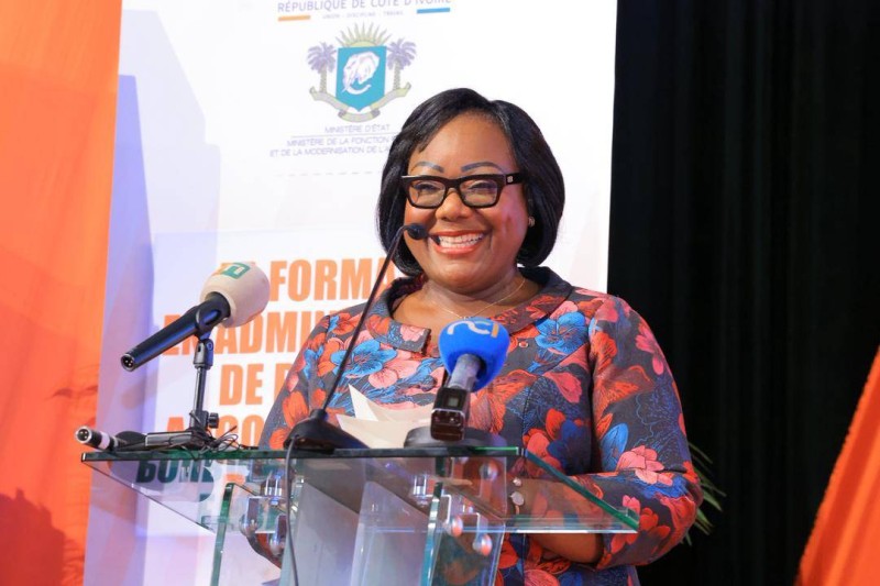 Anne Désirée Ouloto-Lamizana, ministre d'Etat, ministre de la Fonction publique et de la modernisation de l'administration. (dr)