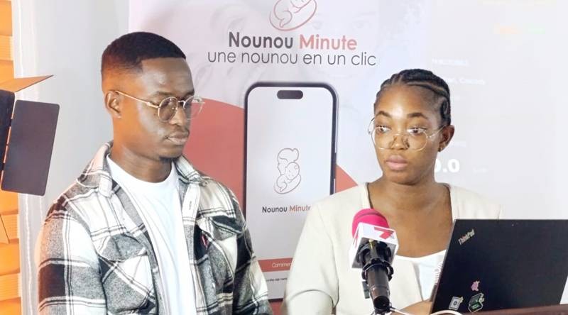 Adjimi Taïba Nelly et Vianney Aka, co-concepteurs du projet. (Ph: Dr)