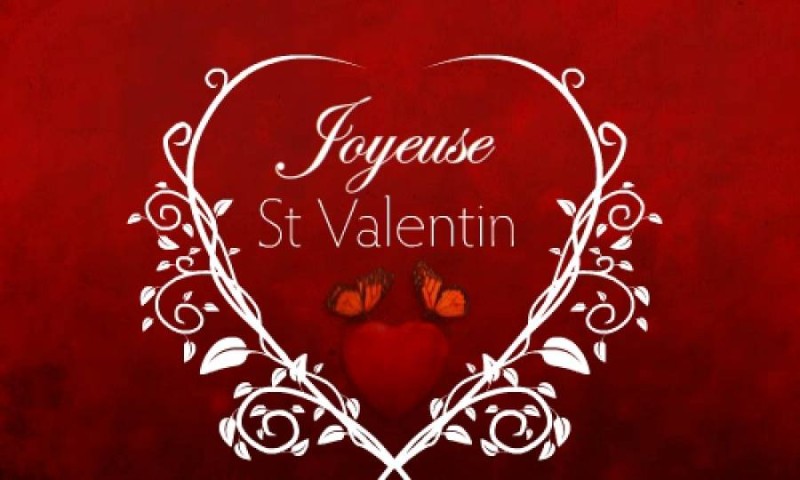 La Saint-Valentin célébrée le 14 février de chaque année.