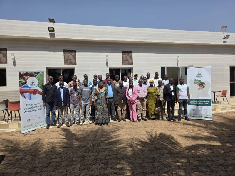 Les acteurs du PADFA réunis à Korhogo pour faire le bilan de l’appui-conseil aux producteurs maraîchers.
