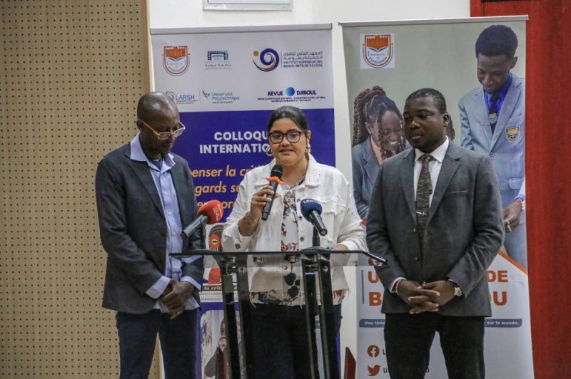 Dr  Ikram en compagnie du Dr Amani Désiré Dr Souhalio Coulibaly porteur du projet du colloque international