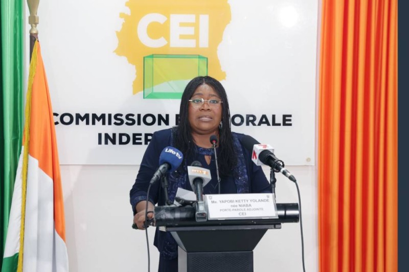 Me Ketty Yolande épouse Niaba, porte parole adjointe  de la Cei a rendu publics les résultats. (DR)
