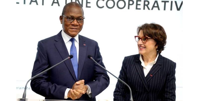Bruno Nabagné Koné s’exprimait en marge de l’inauguration officielle du stand du ministère français de l’Agriculture et de la Souveraineté alimentaire. Il était l’invité de son homologue, Annie Genevard.