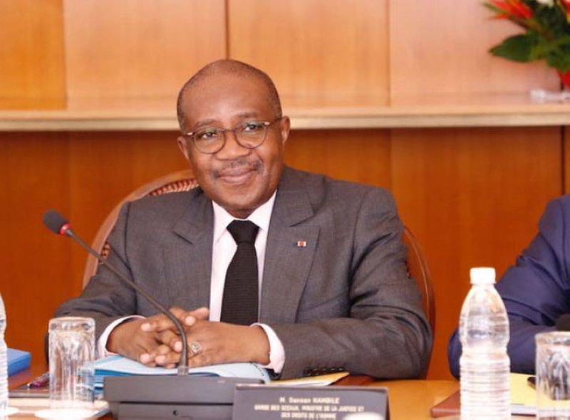 Le ministre de la Justice et des Droits de l'Homme, Jean Sansan Kambilé