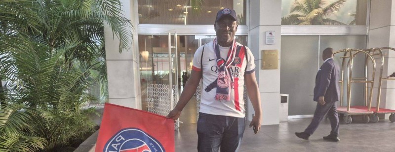 Ousmane Diabaté, président du fan club du Paris Saint-Germain Côte d’Ivoire. (Ph: J. Drohgba)