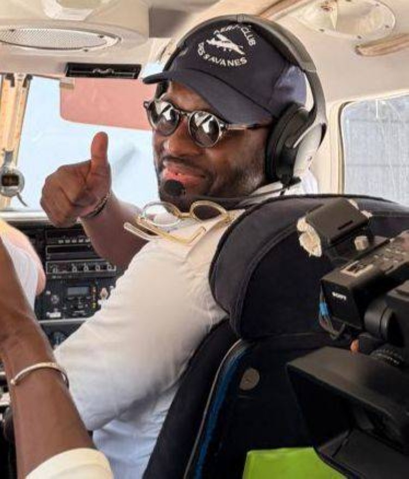 Touré Abdel Khader, président de l’Aéro-Club des Savanes à bord d'un aéronef. (dr)