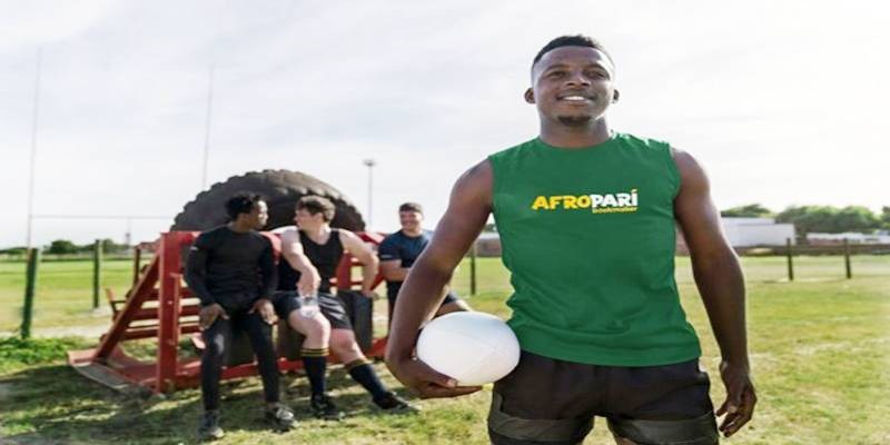 Joueur de rugby avec ballon