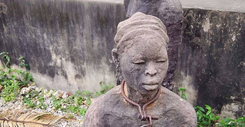 Un mémorial de l’esclavage à Stone Town, à Zanzibar, en Tanzanie.