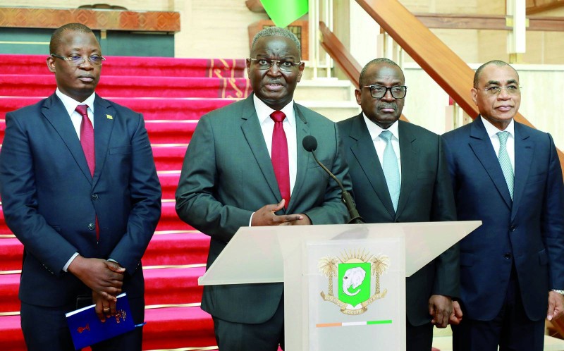Abdoulaye Diop était face à la presse, au terme des échanges avec le Président Ouattara (Ph: BOSSON HONORE)