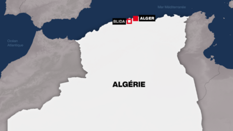 La localisation de Blida en Algérie. © Studio FMM