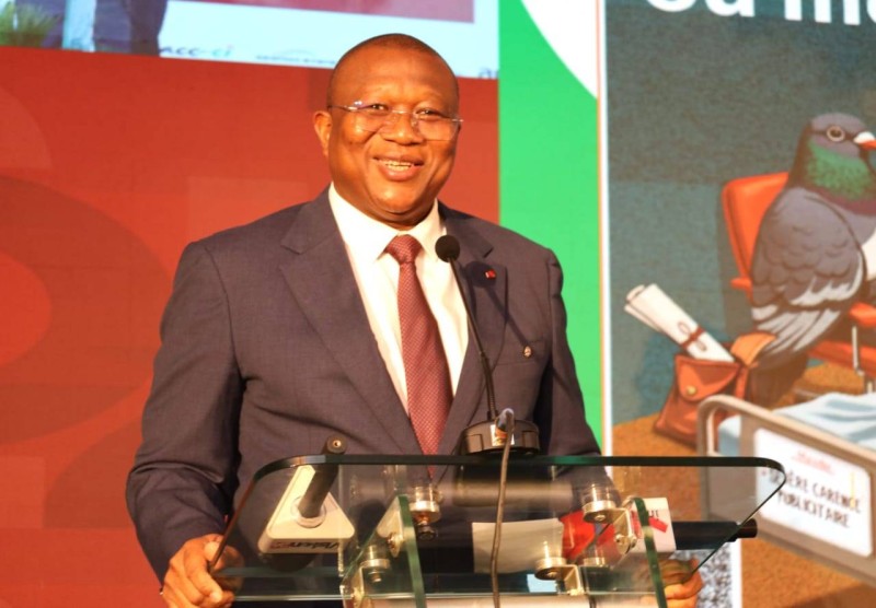 Le ministre de la Communication, Amadou Coulibaly, a présidé la cérémonie d'ouverture des Jicom 2026. (DR)