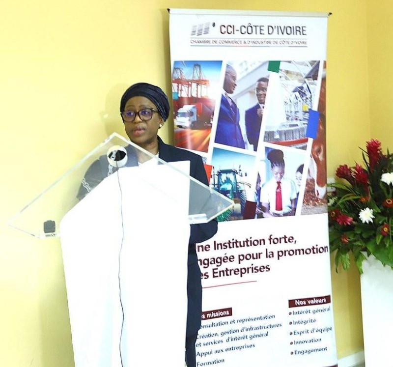 La secrétaire générale de la Chambre de commerce et d'industrie de Côte d'Ivoire, Kady Touré. (Ph: Dr)
