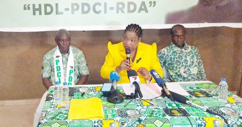 Valérie Yapo, présidente du Hdl - Pdci-Rda.
