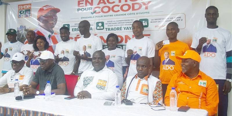 Les responsables de la coordination régionale du Rhdp à Cocody sont dans la dynamique et le maillage de la commune. (Ph: Dr)