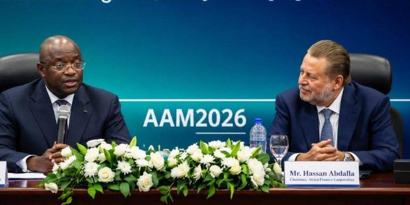 La conférence de presse tenue au Caire, en présence de Hassan Abdalla (gouverneur de la Banque centrale d’Égypte) et du George Elombi (président du conseil d’administration d’Afreximbank)