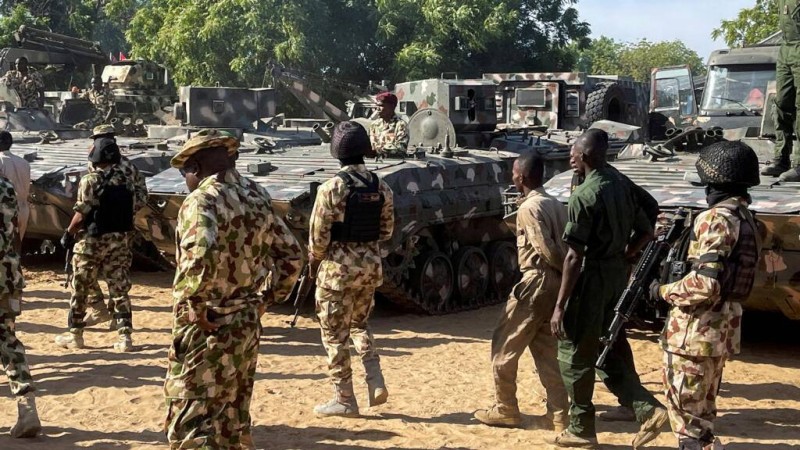 Des soldats nigérians ici dans un cantonnement de Maiduguri, capitale de l'État du Borno, au nord-est du Nigeria. (Photo d'illustration). © Ahmed Kingimi / Reuters