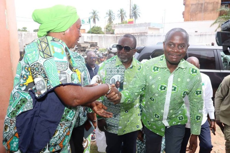 Yapo Calice a mobilisé les militants et sympathisants pour le meeting d'Abengourou. (Ph: Dr)