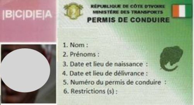 Un permis de conduire ivoirien. (Ph: Dr)