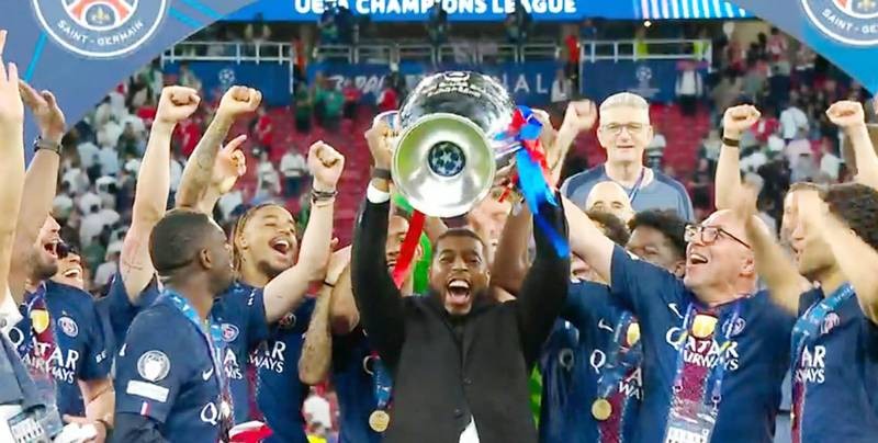 Le PSG sacré champion d'Europe. (Ph: Dr)