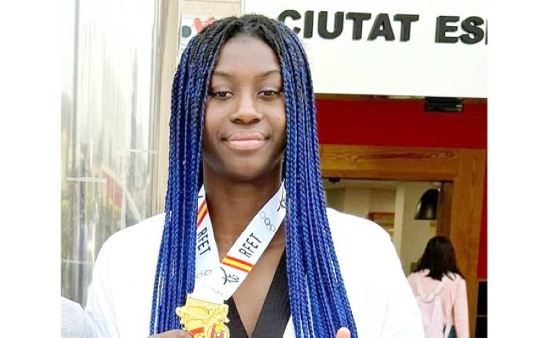 Ossin Kimi Laurène a remporté la médaille d'argent à l'issue des 17es championnats d’Afrique des nations de taekwondo. (Ph: Dr)