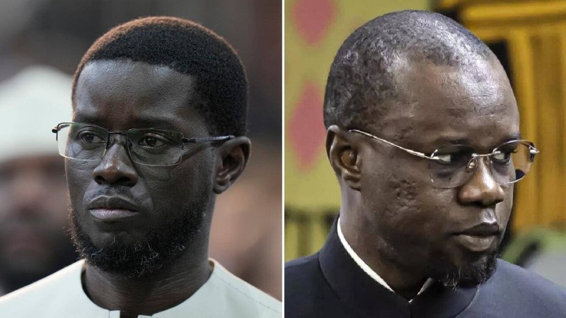 Le président du Sénégal, Bassirou Diomaye Faye (à gauche), et son ancien Premier ministre, Ousmane Sonko (à droite). © Brian Inganga, AP & Patrick Meinhardt, AFP - Montage RFI