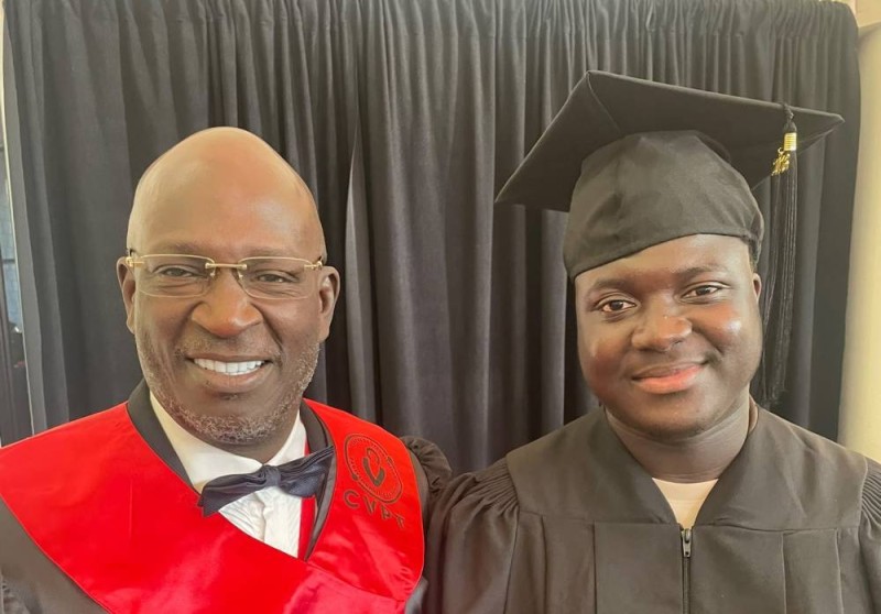 L'honorable Evariste Méambly et son fils Junior