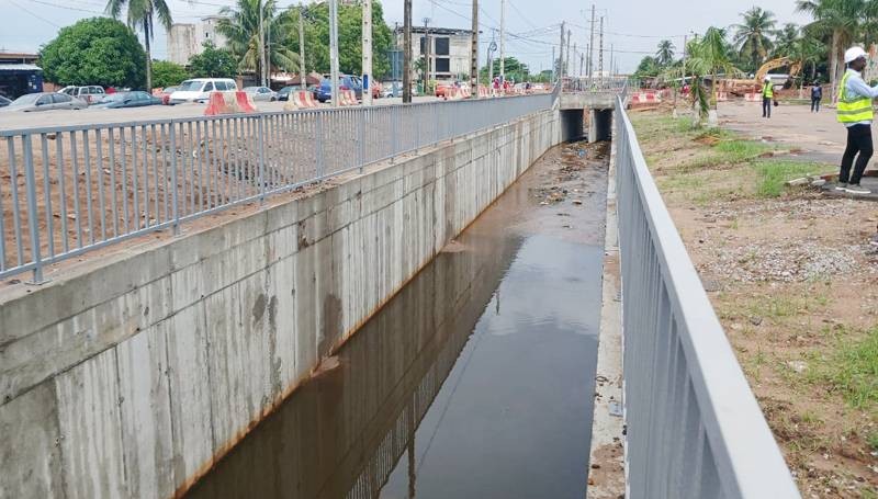 Les nouvelles canalisations des eaux pluviales ont réduit considérablement les risques d'inondation à Grand-Bassam. (Ph: Dr)