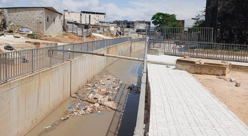 A Yopougon Gesco et Port-Bouët 2, on ne parle plus d'inondation après la construction des ouvrages de drainage des eaux pluviales. (Ph: Dr)