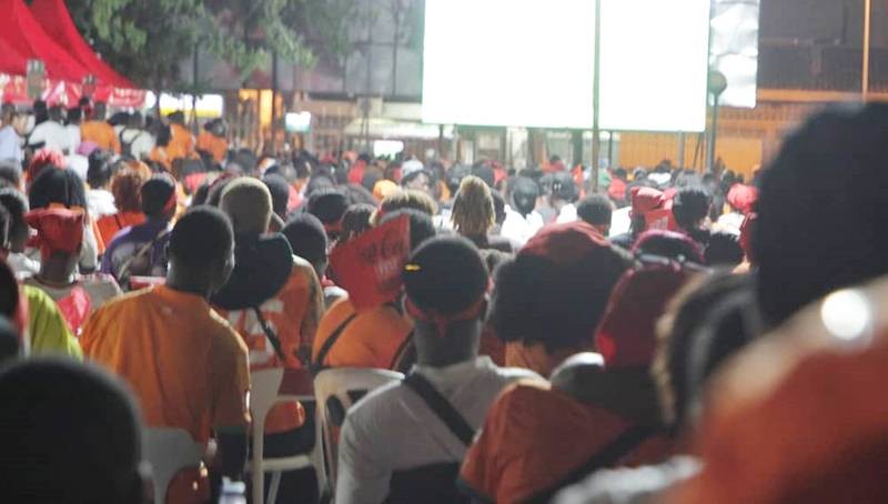 Les supporters ivoiriens ont été refroidis par le deuxième but allemand. (Ph: Joséphine Kouadio) 