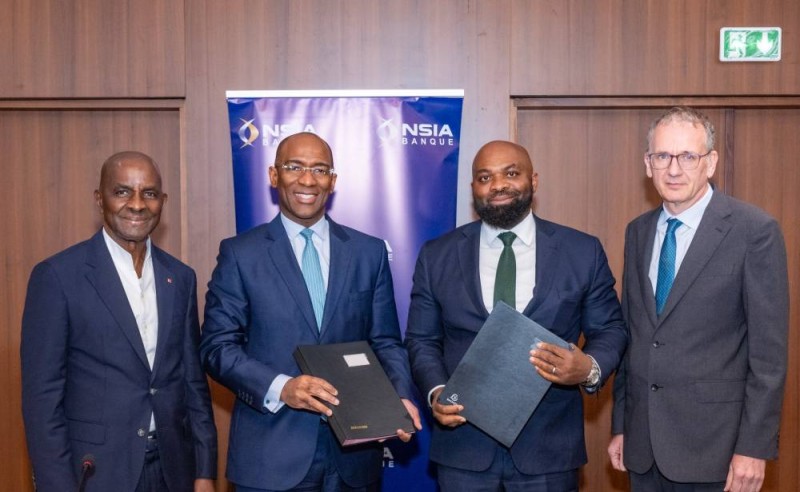 Les responsables du Groupe NSIA et de British International Investment (BII) officialisent un partenariat financier de 30 millions d'euros en faveur du développement des PME et de l'inclusion financière en Côte d'Ivoire.