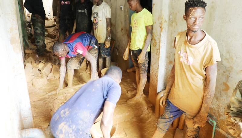La coulée de boue a occasionné des dégâts humains et matériels. (Ph: Julien Monsan)