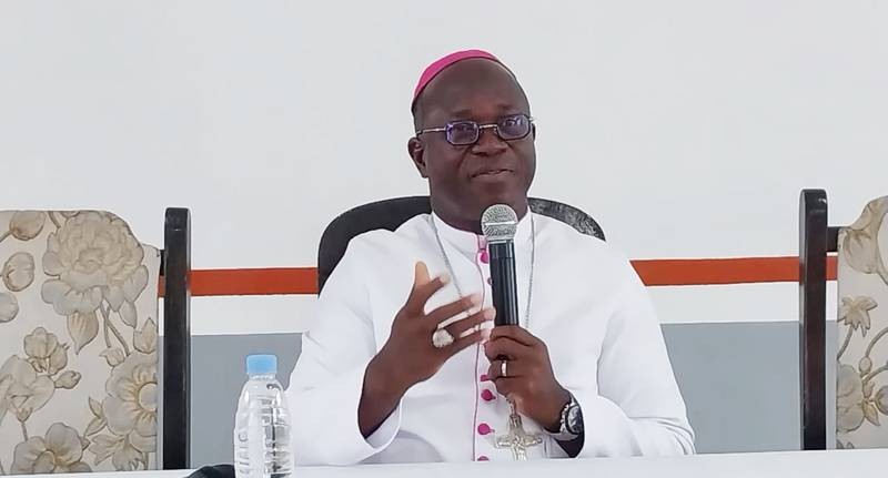 Mgr Jacques Assanvo Ahiwa, archevêque métropolitain de l'archidiocèse de Bouaké.